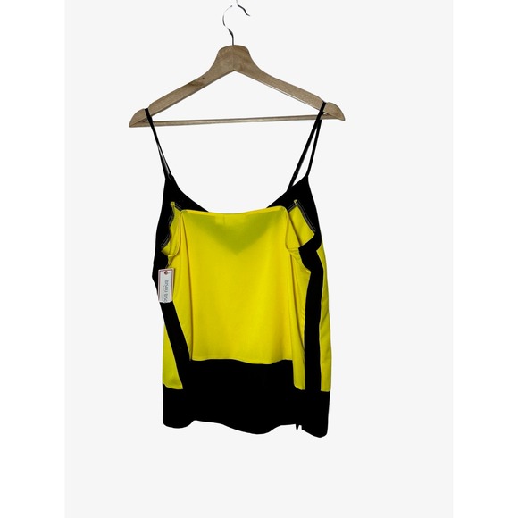 Bisou Bisou Michele Bohbot Yellow and Black‎ Camisole Top NWT - Picture 1 of 8